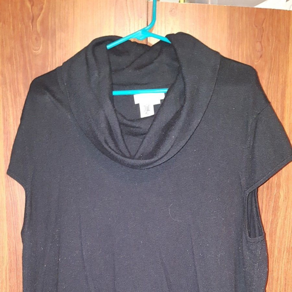 Coldwater Creek 3X Cap Sleeve Cowl Neck Sweater